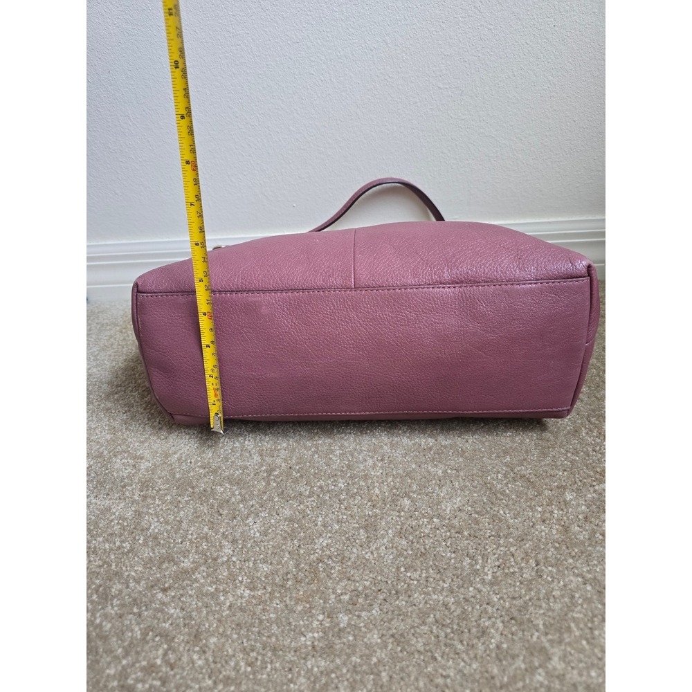Coach Madison East West Shoulder Bag Mauve Rose Pink Pebbled Leather Tote 26769 - Picture 6 of 9